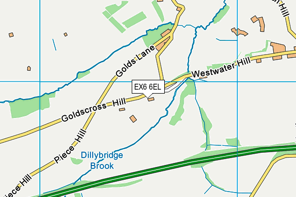 EX6 6EL map - OS VectorMap District (Ordnance Survey)