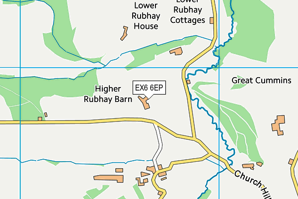 EX6 6EP map - OS VectorMap District (Ordnance Survey)