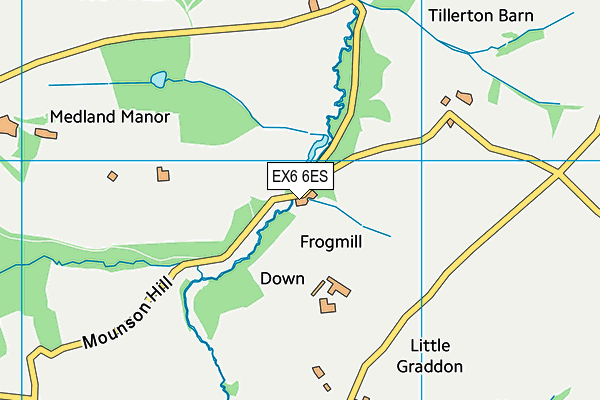 EX6 6ES map - OS VectorMap District (Ordnance Survey)