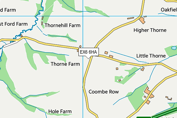 EX6 6HA map - OS VectorMap District (Ordnance Survey)