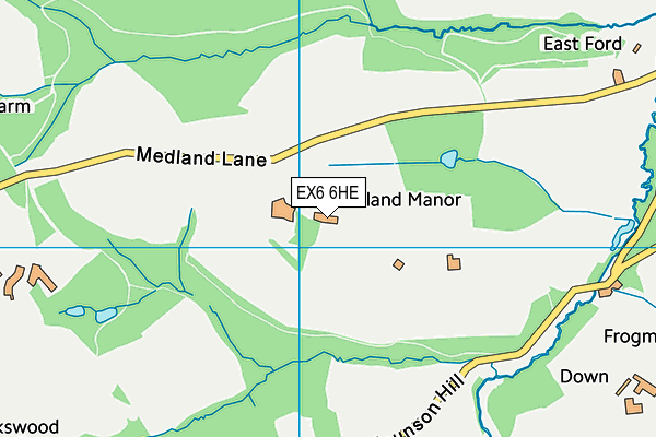 EX6 6HE map - OS VectorMap District (Ordnance Survey)