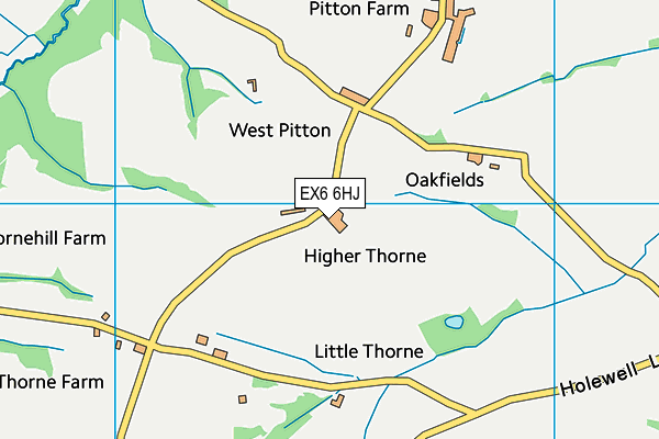 EX6 6HJ map - OS VectorMap District (Ordnance Survey)