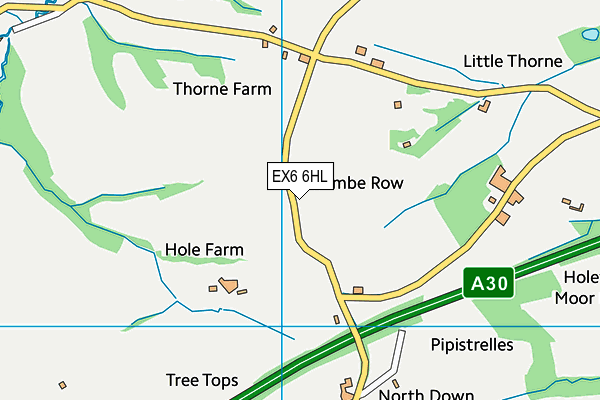 EX6 6HL map - OS VectorMap District (Ordnance Survey)