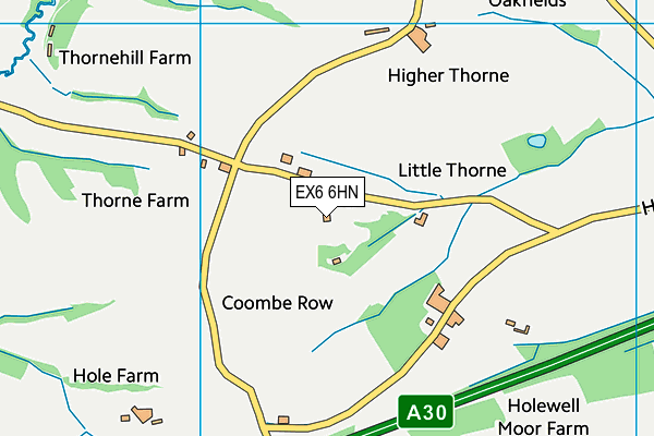 EX6 6HN map - OS VectorMap District (Ordnance Survey)