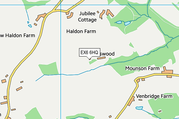 EX6 6HQ map - OS VectorMap District (Ordnance Survey)