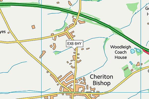 Cheriton Bishop Community Primary School map (EX6 6HY) - OS VectorMap District (Ordnance Survey)