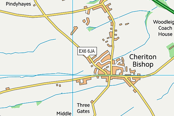 EX6 6JA map - OS VectorMap District (Ordnance Survey)