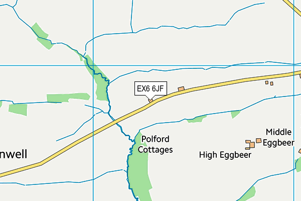 EX6 6JF map - OS VectorMap District (Ordnance Survey)