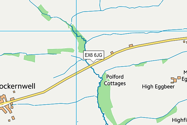 EX6 6JG map - OS VectorMap District (Ordnance Survey)