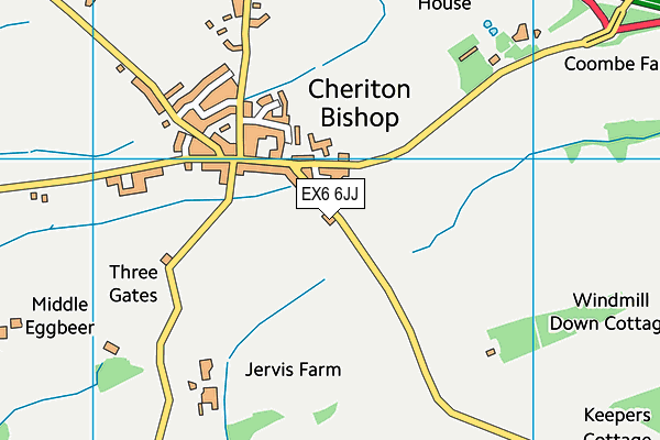 EX6 6JJ map - OS VectorMap District (Ordnance Survey)