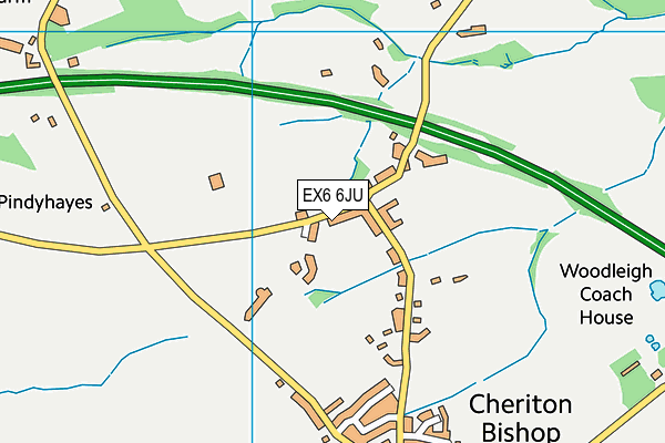 EX6 6JU map - OS VectorMap District (Ordnance Survey)