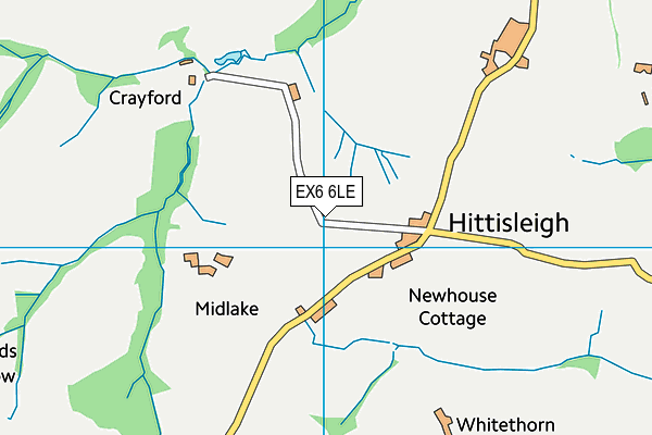 EX6 6LE map - OS VectorMap District (Ordnance Survey)