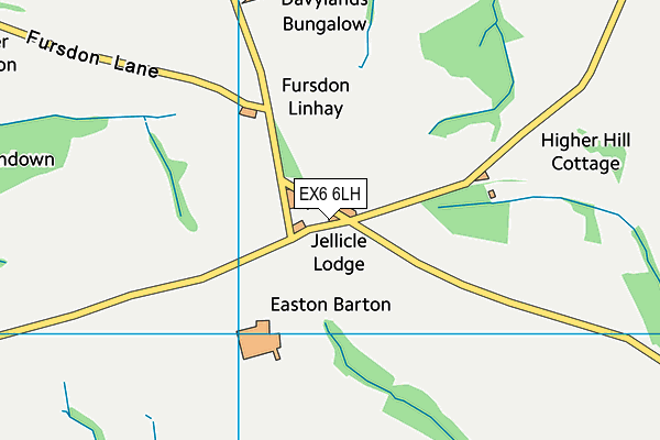 EX6 6LH map - OS VectorMap District (Ordnance Survey)