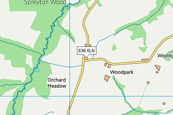 EX6 6LN map - OS VectorMap District (Ordnance Survey)