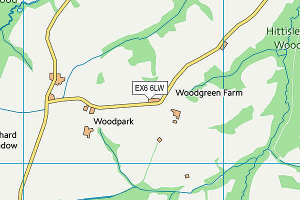 EX6 6LW map - OS VectorMap District (Ordnance Survey)