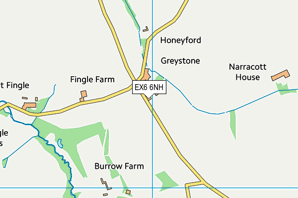 EX6 6NH map - OS VectorMap District (Ordnance Survey)