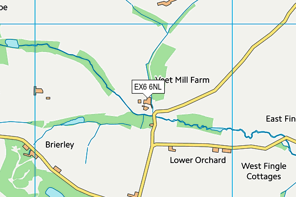 EX6 6NL map - OS VectorMap District (Ordnance Survey)