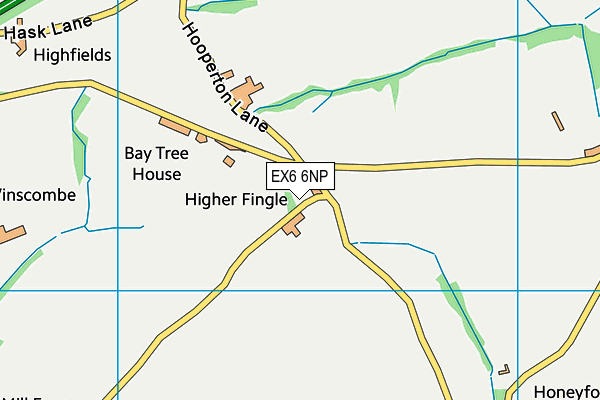 EX6 6NP map - OS VectorMap District (Ordnance Survey)