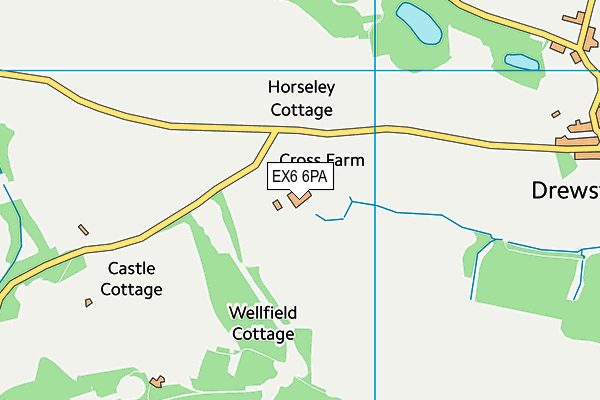 EX6 6PA map - OS VectorMap District (Ordnance Survey)