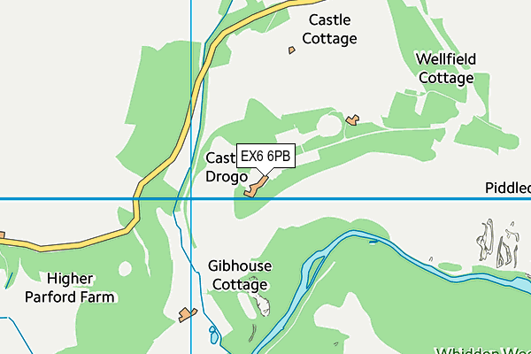 EX6 6PB map - OS VectorMap District (Ordnance Survey)