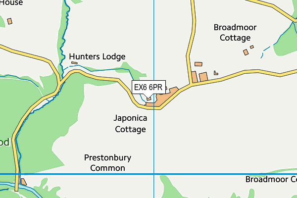 EX6 6PR map - OS VectorMap District (Ordnance Survey)