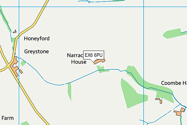 EX6 6PU map - OS VectorMap District (Ordnance Survey)