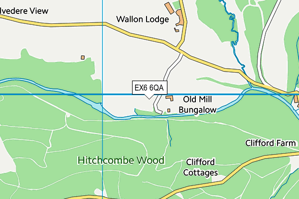 EX6 6QA map - OS VectorMap District (Ordnance Survey)