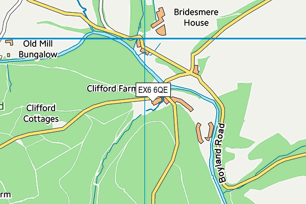 EX6 6QE map - OS VectorMap District (Ordnance Survey)
