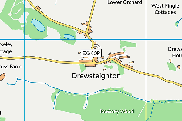 EX6 6QP map - OS VectorMap District (Ordnance Survey)