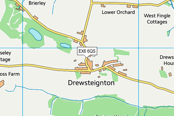 EX6 6QS map - OS VectorMap District (Ordnance Survey)