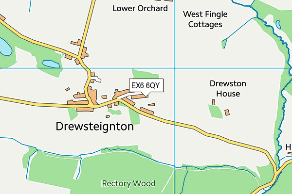 EX6 6QY map - OS VectorMap District (Ordnance Survey)