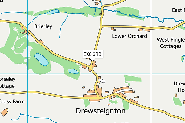 EX6 6RB map - OS VectorMap District (Ordnance Survey)