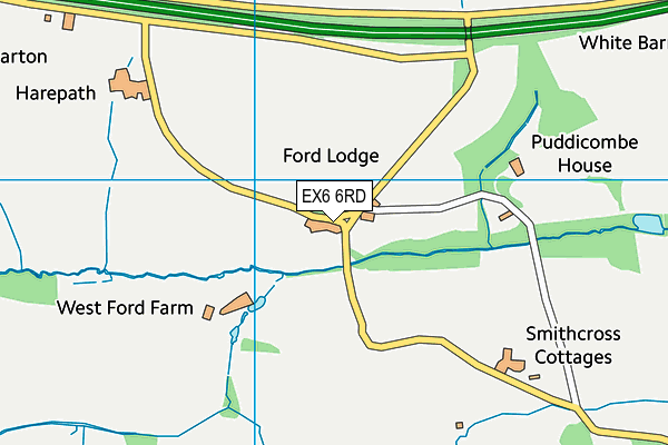 EX6 6RD map - OS VectorMap District (Ordnance Survey)