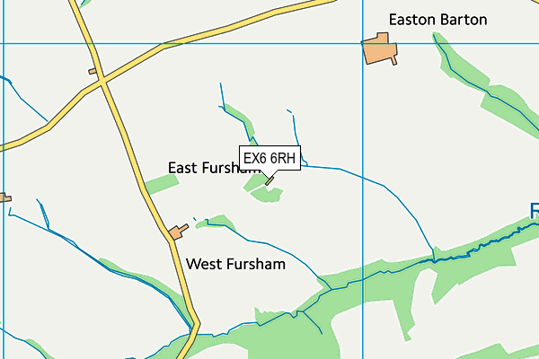 EX6 6RH map - OS VectorMap District (Ordnance Survey)