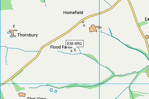 EX6 6RQ map - OS VectorMap District (Ordnance Survey)