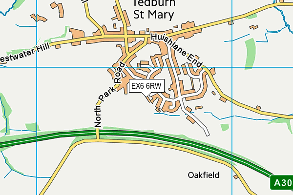 EX6 6RW map - OS VectorMap District (Ordnance Survey)