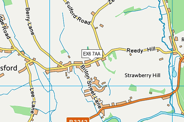 EX6 7AA map - OS VectorMap District (Ordnance Survey)