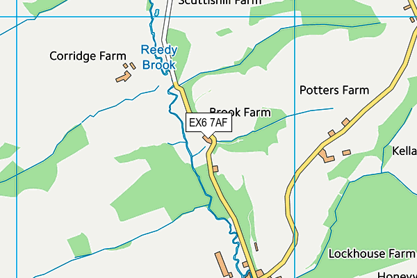 EX6 7AF map - OS VectorMap District (Ordnance Survey)