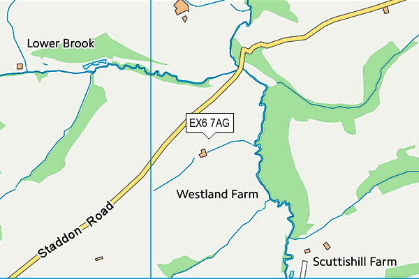 EX6 7AG map - OS VectorMap District (Ordnance Survey)