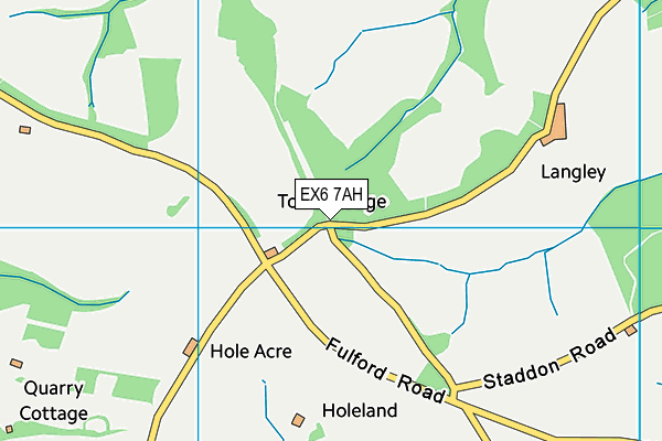 EX6 7AH map - OS VectorMap District (Ordnance Survey)