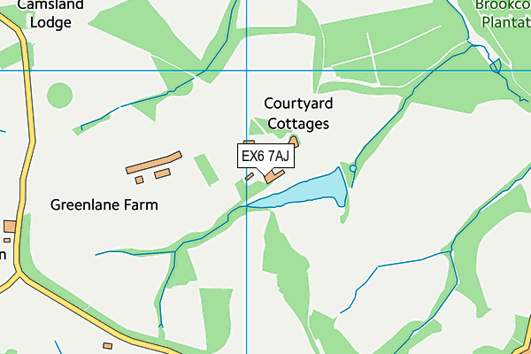 EX6 7AJ map - OS VectorMap District (Ordnance Survey)