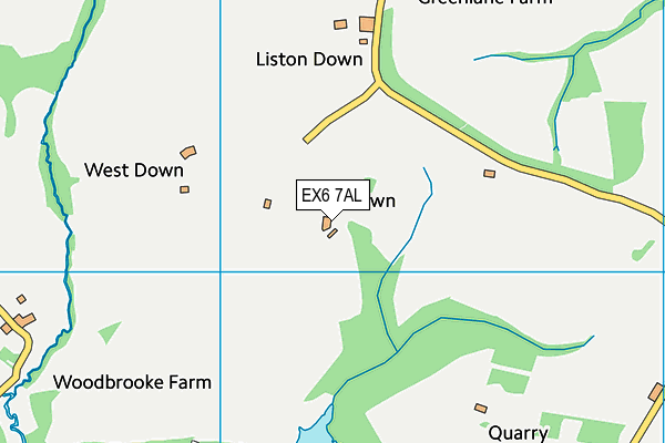 EX6 7AL map - OS VectorMap District (Ordnance Survey)