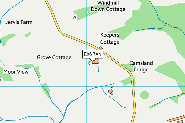 EX6 7AN map - OS VectorMap District (Ordnance Survey)