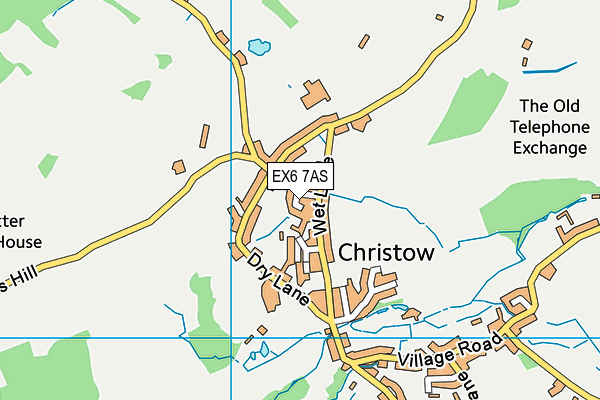 EX6 7AS map - OS VectorMap District (Ordnance Survey)