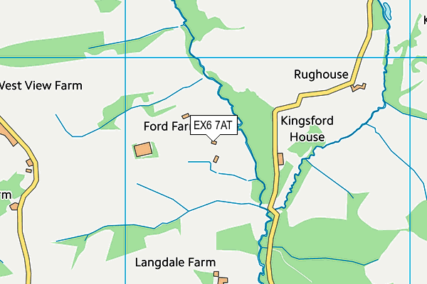 EX6 7AT map - OS VectorMap District (Ordnance Survey)