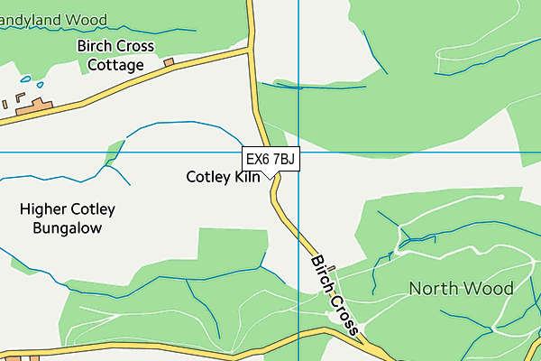 EX6 7BJ map - OS VectorMap District (Ordnance Survey)