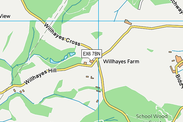 EX6 7BN map - OS VectorMap District (Ordnance Survey)