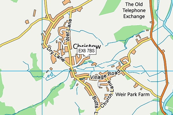 EX6 7BS map - OS VectorMap District (Ordnance Survey)