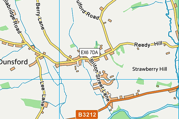 EX6 7DA map - OS VectorMap District (Ordnance Survey)