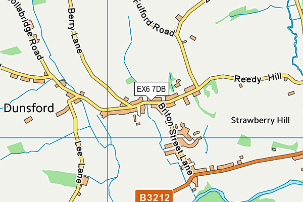 EX6 7DB map - OS VectorMap District (Ordnance Survey)